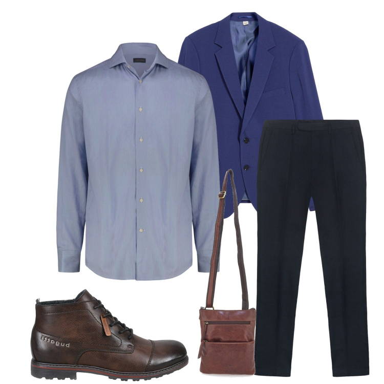 Outfit uomo - Dettagli di Carattere. Stile Casual per Tutti i giorni. Abbinamento con giacche, portafogli, stivali e stivaletti, camicie, pantaloni.