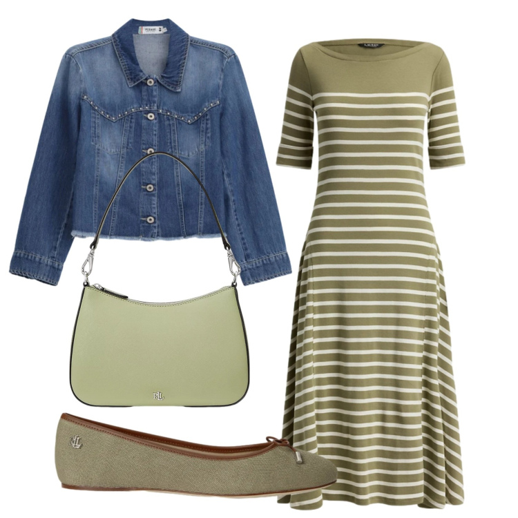 Outfit donna - Total look #2395107. Stile Casual per Tutti i giorni. Abbinamento con blazer, borse a spalla, ballerine, vestiti.