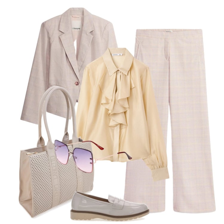 Outfit donna - Blazer leggeri @ypila. Stile Casual chic per Tutti i giorni. Abbinamento con pantaloni, blazer, occhiali da sole, camicie, mocassini, borse a spalla.