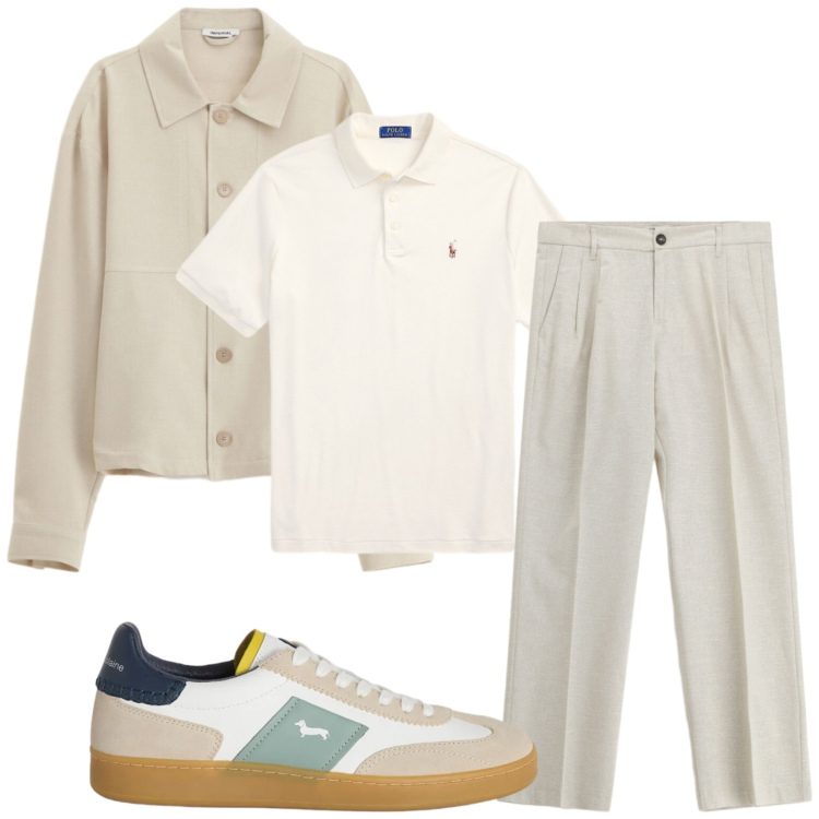 Outfit uomo - Total look #2395460. Stile Casual per Tutti i giorni. Abbinamento con pantaloni, camicie, sneakers, polo.