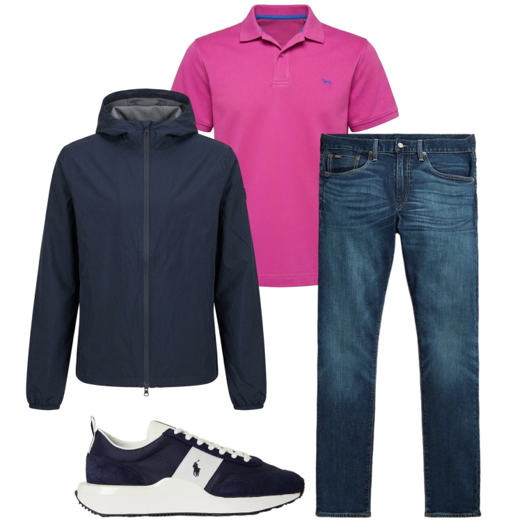 Outfit uomo - Total look #2395463. Stile Casual per Tutti i giorni. Abbinamento con polo, jeans, sneakers, giacche.