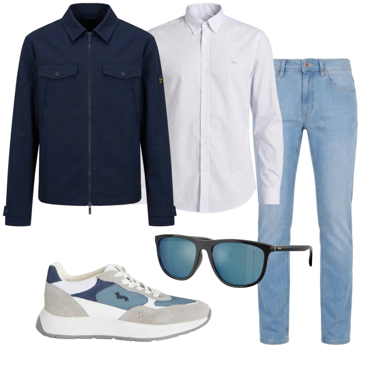 Outfit uomo - Total look #2395475. Stile Trendy per Tutti i giorni. Abbinamento con sneakers, camicie, jeans, cappotti, occhiali da sole.