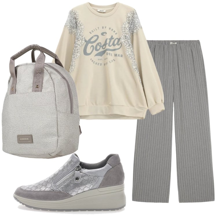 Outfit donna - Total look #2395893. Stile Basic per Tutti i giorni. Abbinamento con zaini, pantaloni, felpe, sneakers.