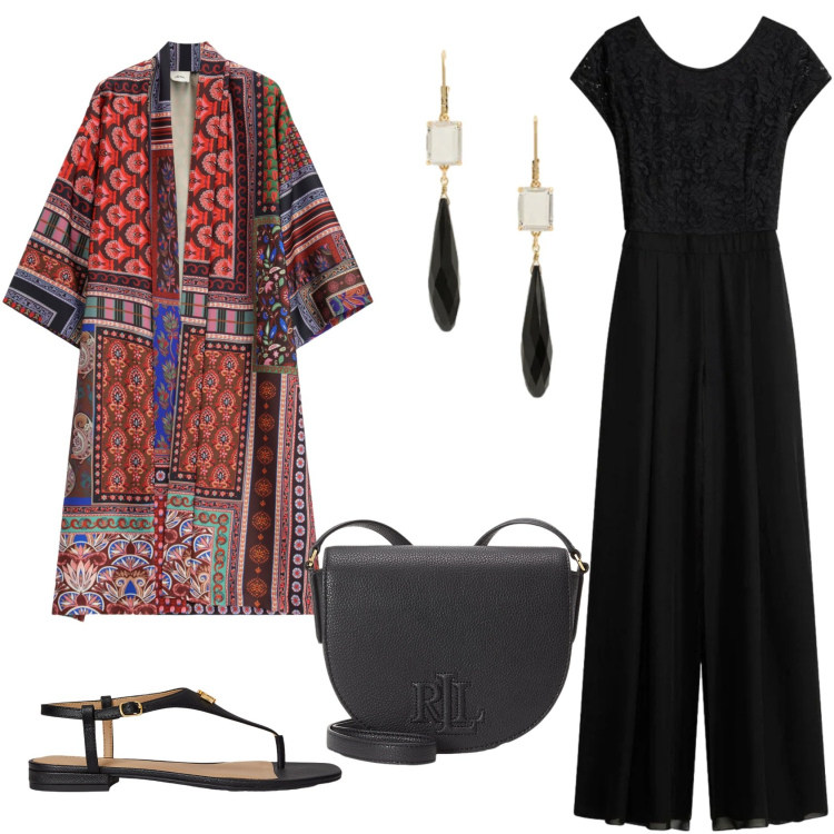 Outfit donna - Inaugurazione..... Stile Casual chic per Tutti i giorni. Abbinamento con tute, sandali in pelle, borse a tracolla, orecchini, cappotti.