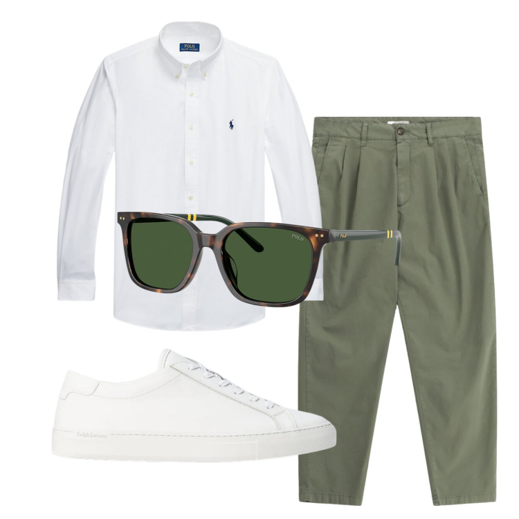 Outfit uomo - Total look #2396119. Stile Urban per Serata speciale. Abbinamento con pantaloni, sneakers, camicie, occhiali da sole.