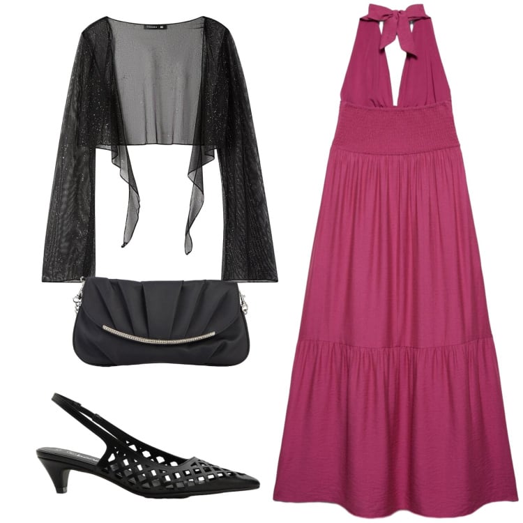 Outfit donna - Total look #2396414. Stile Chic per Cerimonia. Abbinamento con décolleté, clutch, vestiti lunghi, blazer.