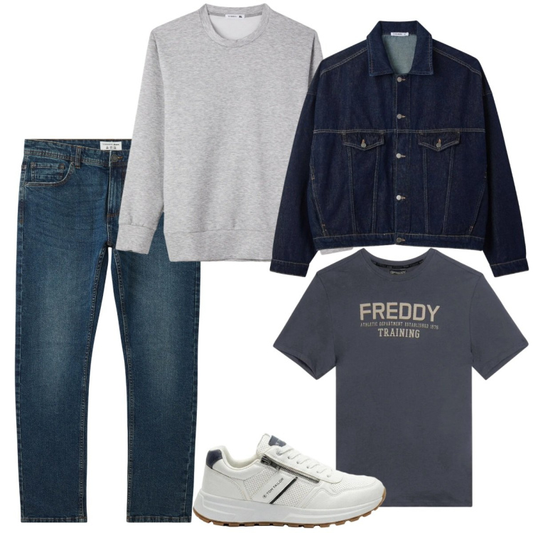 Outfit uomo - Layering per i giorni piovosi. Stile Casual per Tutti i giorni. Abbinamento con sneakers, jeans, cappotti, felpe, t-shirt.