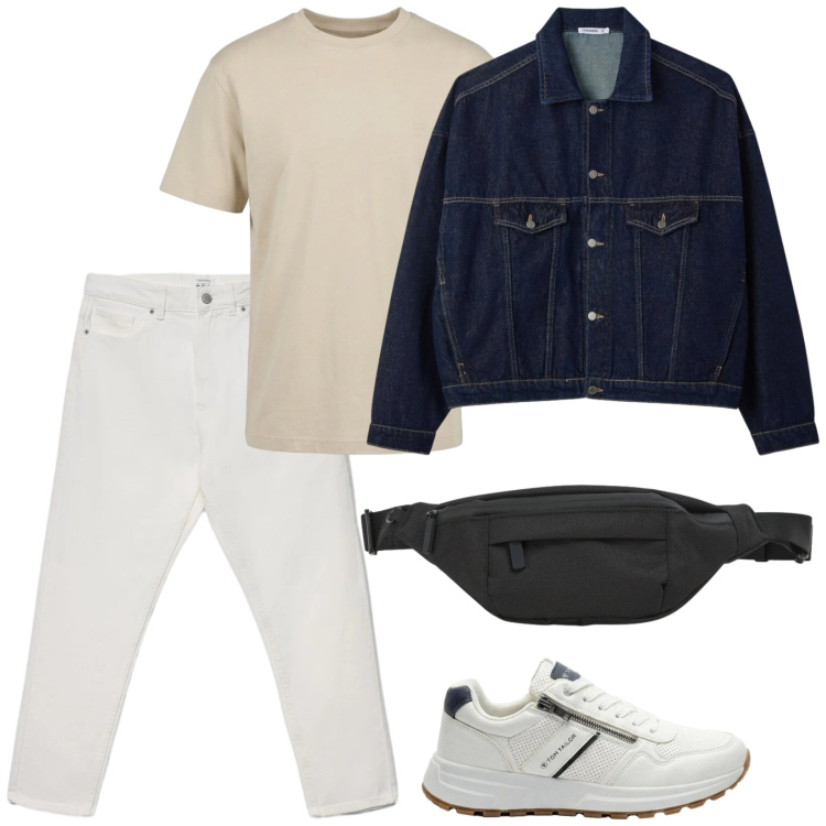 Outfit uomo - Total look #2396573. Stile Casual per Tutti i giorni. Abbinamento con sneakers, cappotti, jeans, borse sportive, t-shirt.