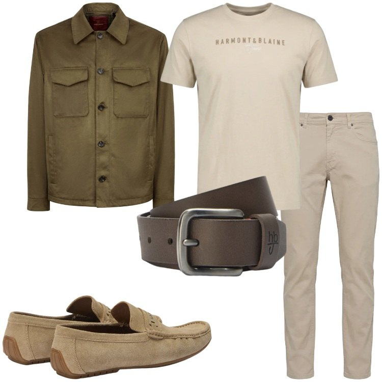 Outfit uomo - Giubbino in ecopelle scamosciata. Stile Trendy per Ufficio. Abbinamento con pantaloni, scarpe stringate, t-shirt, cinture, giacche.