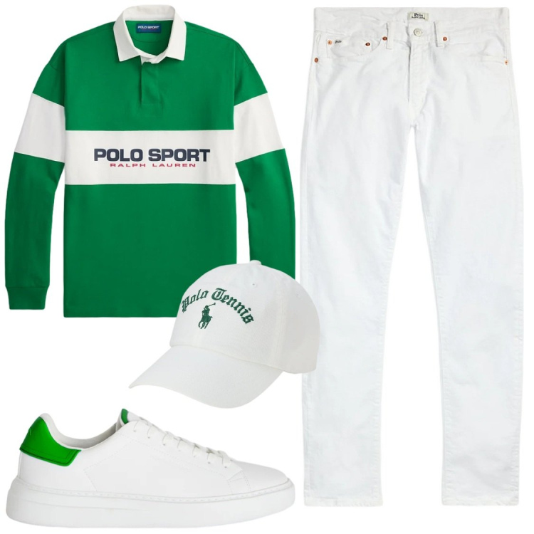 Outfit uomo - AlClub#freetime. Stile Trendy per Serata speciale. Abbinamento con sneakers, jeans, maglieria, cappelli con visiera.