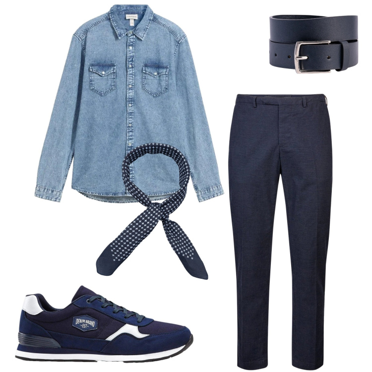 Outfit uomo - Tutti i giorni. Stile Urban per Tutti i giorni. Abbinamento con sneakers, camicie, pantaloni, cinture, sciarpe e foulard.