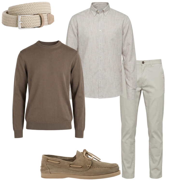 Outfit uomo - Harmont &Blaine. Stile Urban per Ufficio. Abbinamento con pantaloni, cinture, scarpe stringate, maglieria, camicie.