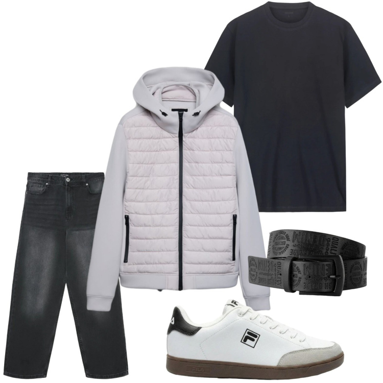Outfit uomo - Massima comodità. Stile Trendy per Tutti i giorni. Abbinamento con cinture, sneakers, giacche, jeans, t-shirt.