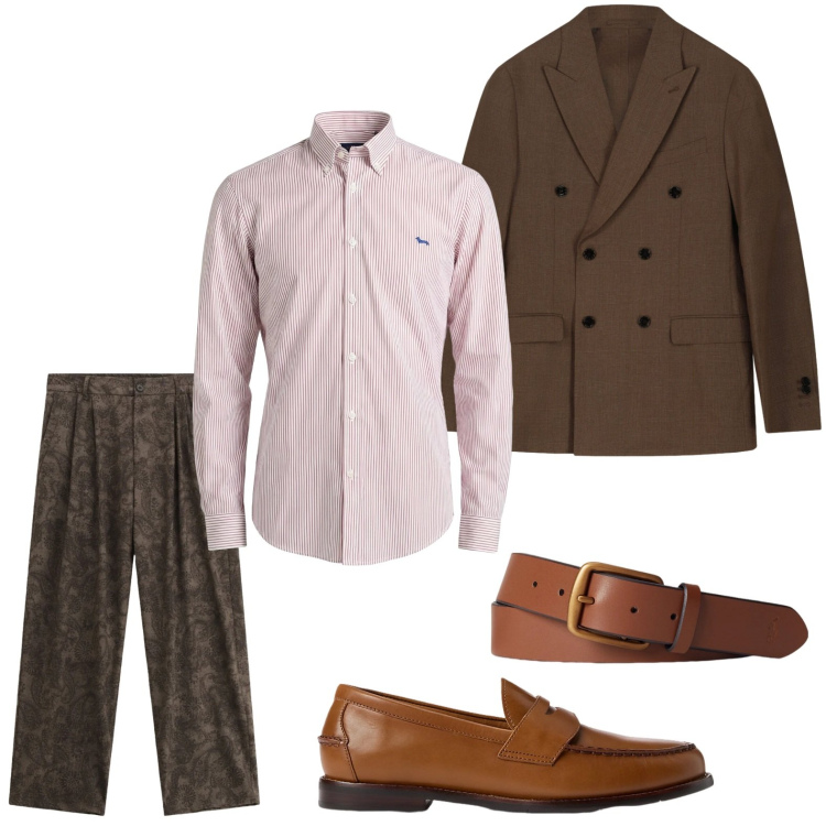 Outfit uomo - Il colore dell\'eleganza. Stile Casual per Ufficio. Abbinamento con pantaloni, camicie, giacche, scarpe stringate, cinture.