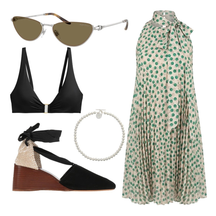 Outfit donna - Oh oh oh occhi di gatto. Stile Vintage retrò per Mare. Abbinamento con décolleté, vestiti corti, collane, bikini, occhiali da sole.