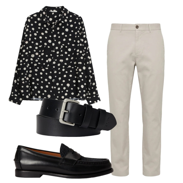 Outfit uomo - Total look #2397025. Stile Business/Elegante per Cerimonia. Abbinamento con camicie, pantaloni, cinture, scarpe stringate.