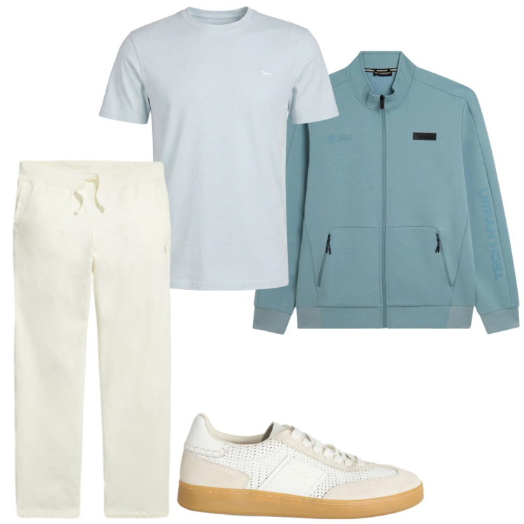 Outfit uomo - Total look #2397175. Stile Casual per Sport. Abbinamento con sneakers, t-shirt, felpe, pantaloni.