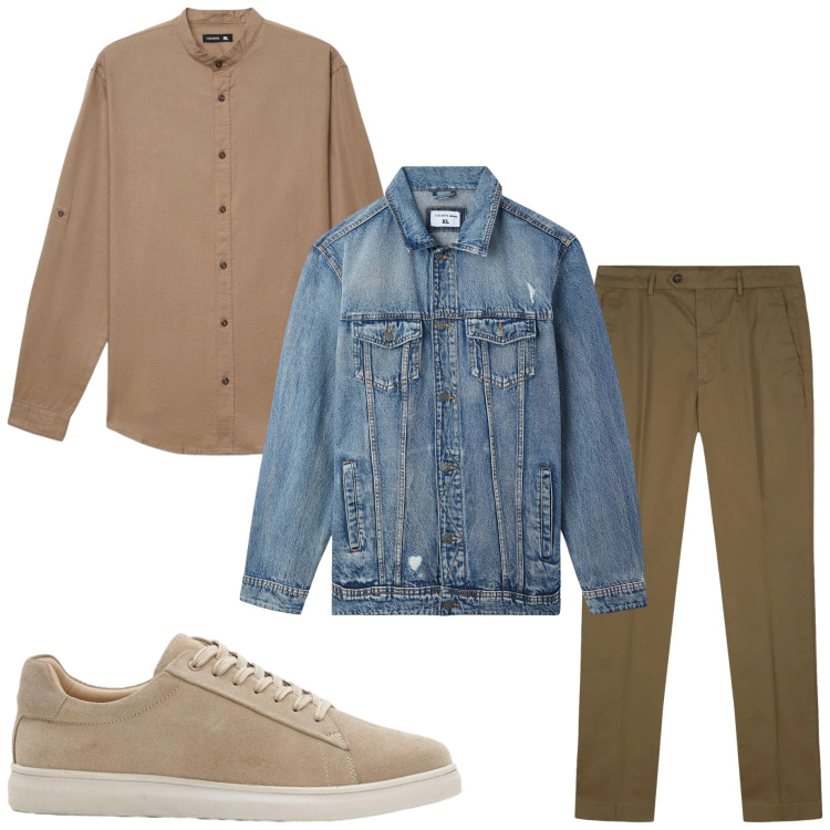 Outfit uomo - In città. Stile Urban per Tutti i giorni. Abbinamento con sneakers, giacche, camicie, pantaloni.