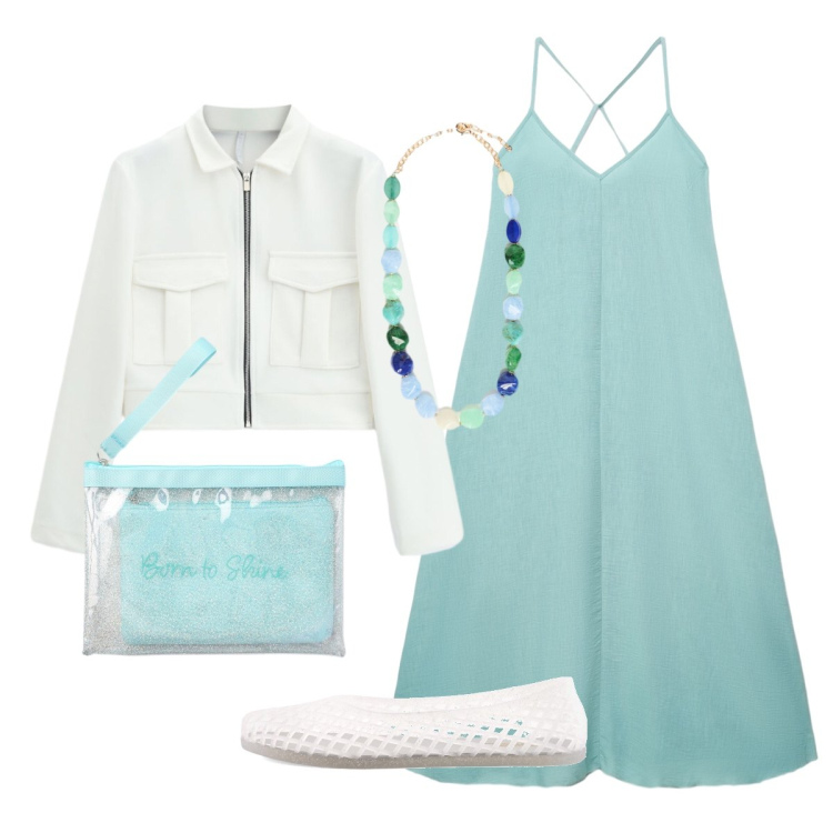 Outfit donna - Per la serata un abbinamento sofisticato. Stile Chic per Serata fuori. Abbinamento con vestiti lunghi, pochette, cappotti, collane, ballerine.