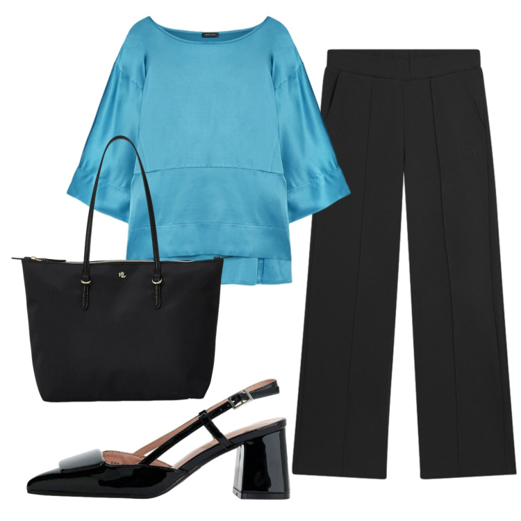 Outfit donna - Total look #2398225. Stile Bon Ton per Serata fuori. Abbinamento con décolleté, pantaloni, bluse, borse tote.