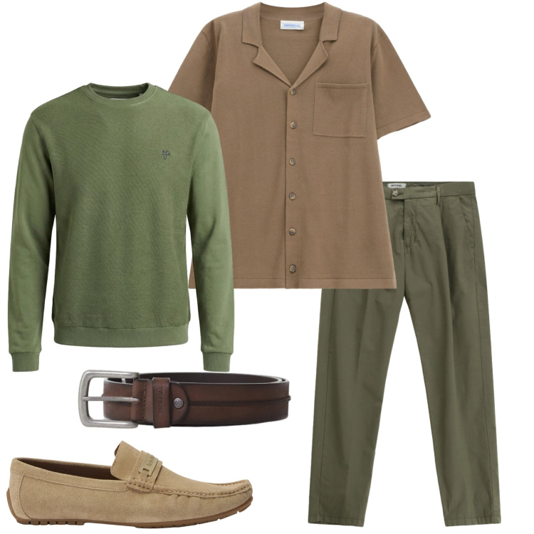 Outfit uomo - Look quotidiano. Stile Urban per Tutti i giorni. Abbinamento con camicie a manica corta, cinture, pantaloni, scarpe stringate, felpe.