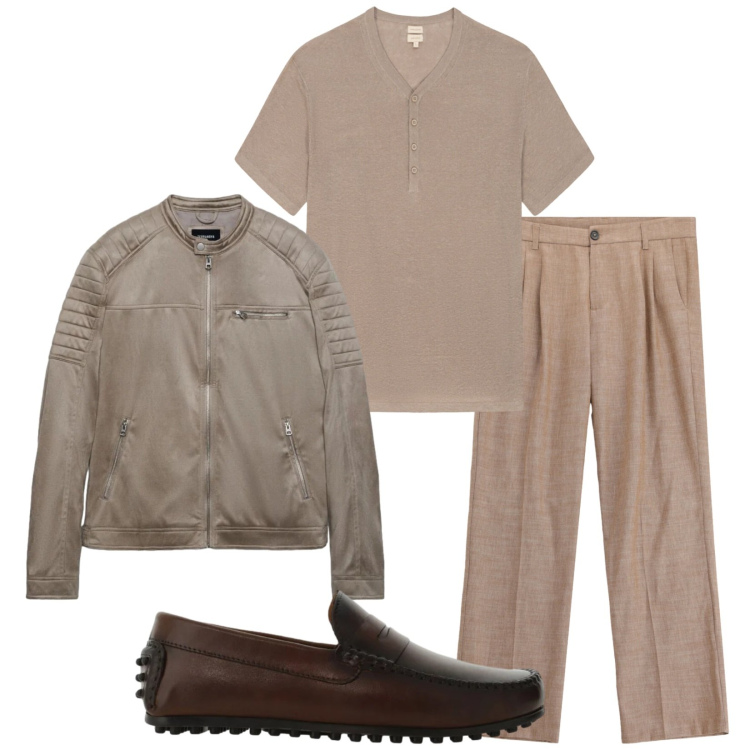 Outfit uomo - Total look #2398559. Stile Casual per Serata speciale. Abbinamento con giacche, scarpe stringate, pantaloni, t-shirt.