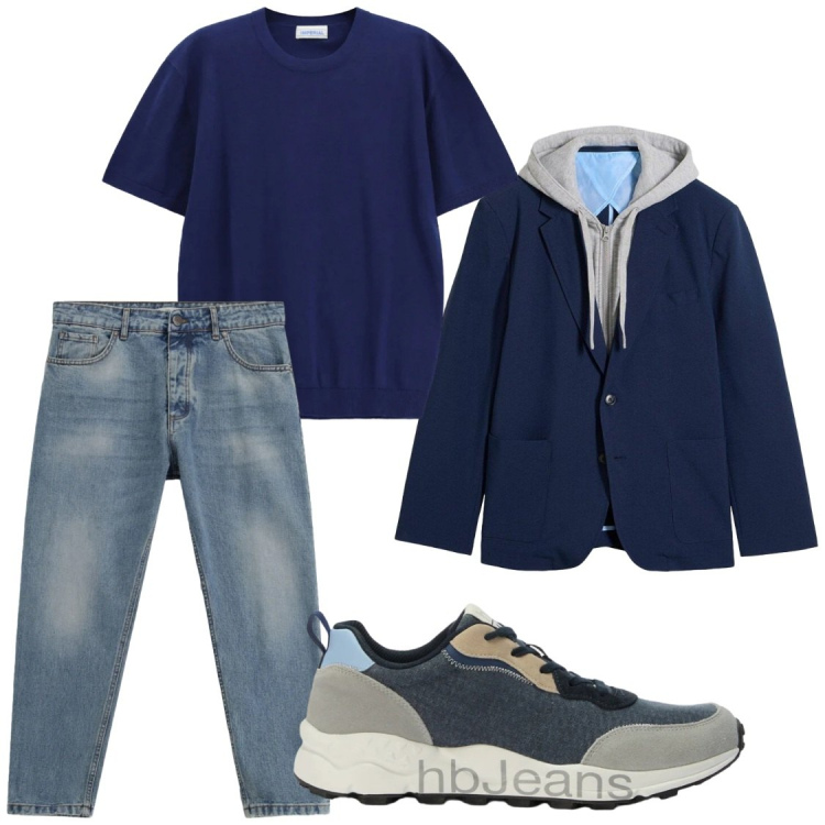 Outfit uomo - La giacca con cappuccio. Stile Trendy per Tutti i giorni. Abbinamento con giacche, jeans, t-shirt, sneakers.