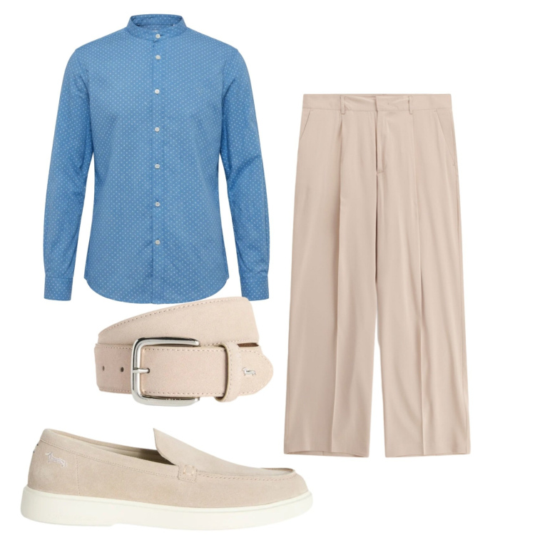 Outfit uomo - Total look #2398635. Stile Business/Elegante per Ufficio. Abbinamento con pantaloni, cinture, scarpe stringate, camicie.
