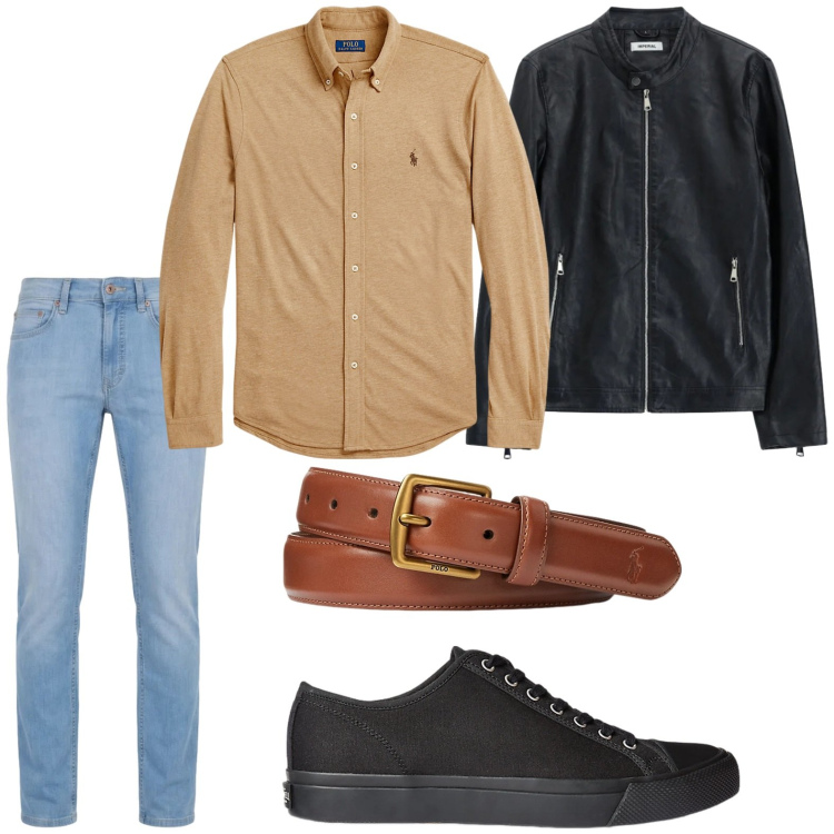 Outfit uomo - Colori neutri. Stile Trendy per Tutti i giorni. Abbinamento con giacche, jeans, cinture, sneakers, camicie.