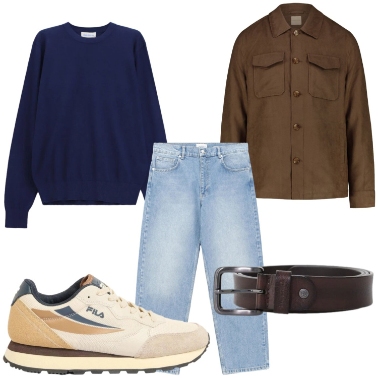 Outfit uomo - Urban. Stile Urban per Tutti i giorni. Abbinamento con sneakers, maglieria, jeans, cinture, cappotti.