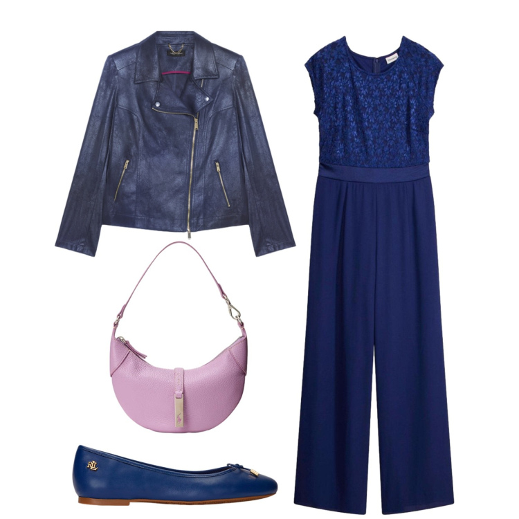 Outfit donna - Total look #2398674. Stile Casual chic per Tutti i giorni. Abbinamento con tute, blazer, ballerine, borse a spalla.