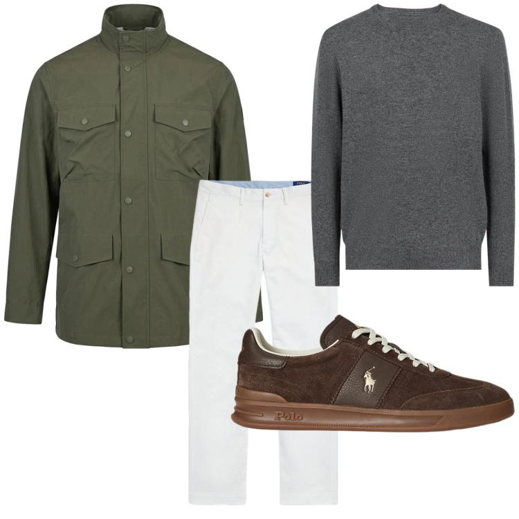 Outfit uomo - Easy. Stile Casual per Tutti i giorni. Abbinamento con maglieria, pantaloni, sneakers, giacche.