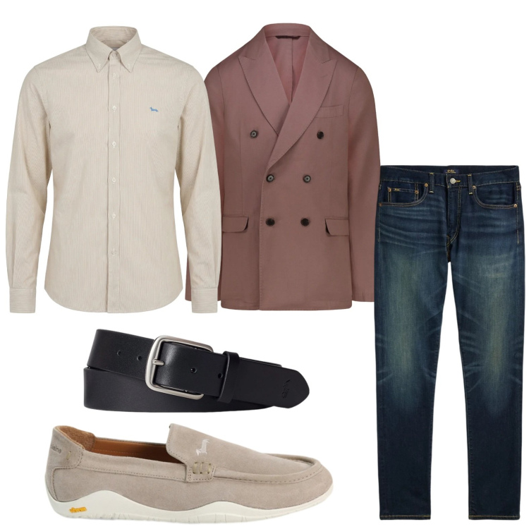 Outfit uomo - Mocassini morbidi. Stile Casual per Ufficio. Abbinamento con camicie, scarpe stringate, giacche, cinture, jeans.