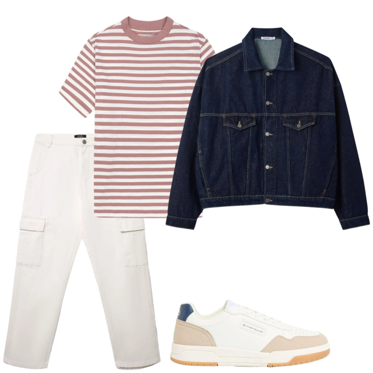 Outfit uomo - Total look #2398723. Stile Casual per Tutti i giorni. Abbinamento con sneakers, pantaloni cargo, cappotti, t-shirt.
