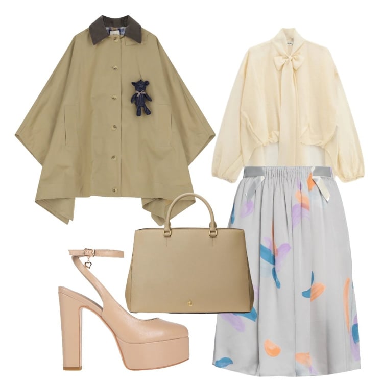 Outfit donna - Giocosa con Dixie. Stile Bon Ton per Scuola/Università. Abbinamento con minigonne, décolleté, trench, camicie, borse a mano.
