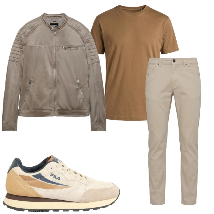 Outfit uomo - Total look #2399052. Stile Casual per Tutti i giorni. Abbinamento con sneakers, giacche, pantaloni, t-shirt.