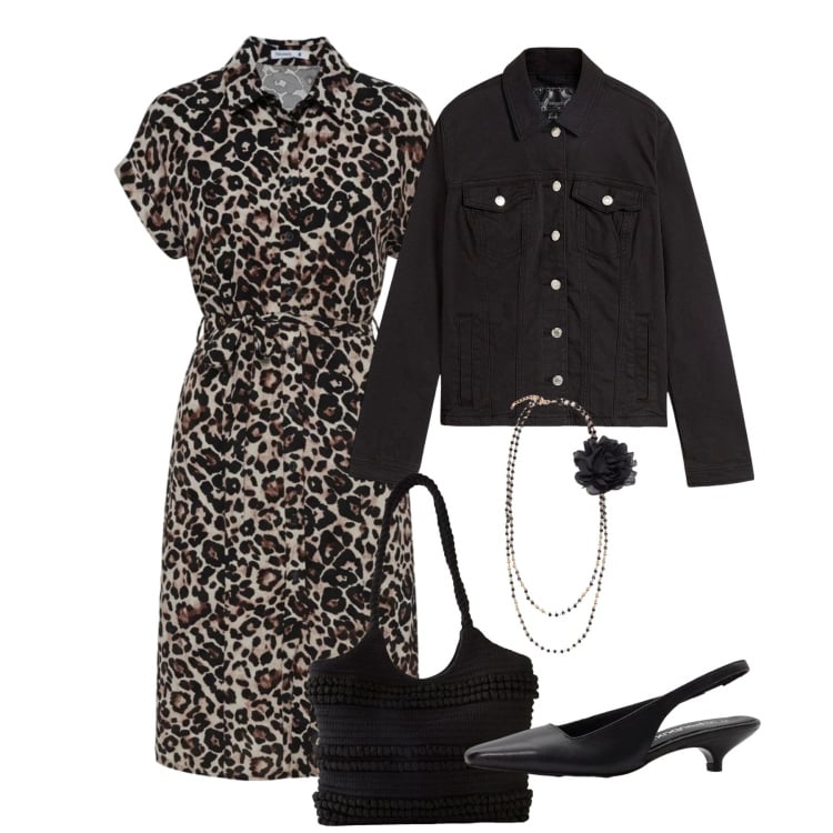 Outfit donna - Chemisier. Stile Bon Ton per Ufficio. Abbinamento con blazer, shopping bag, décolleté, vestiti chemisier, collane.
