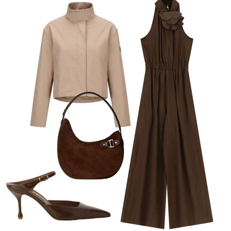 Outfit donna - Total look #2399094. Stile Chic per Serata fuori. Abbinamento con tute, décolleté, blazer, borse a spalla.