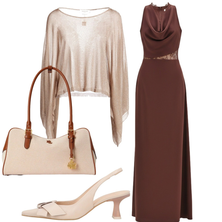 Outfit donna - Total look #2399147. Stile Chic per Cerimonia. Abbinamento con pullovers, décolleté, vestiti lunghi, borse a mano.