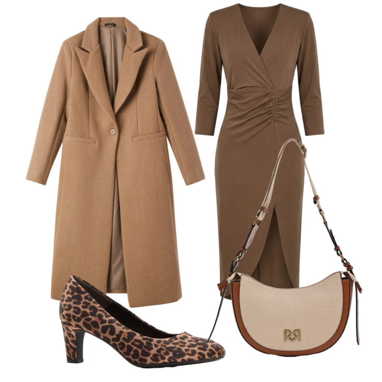 Outfit donna - Total look #2399200. Stile Basic per Serata fuori. Abbinamento con décolleté, cappotti, borse a tracolla, vestiti asimmetrici.