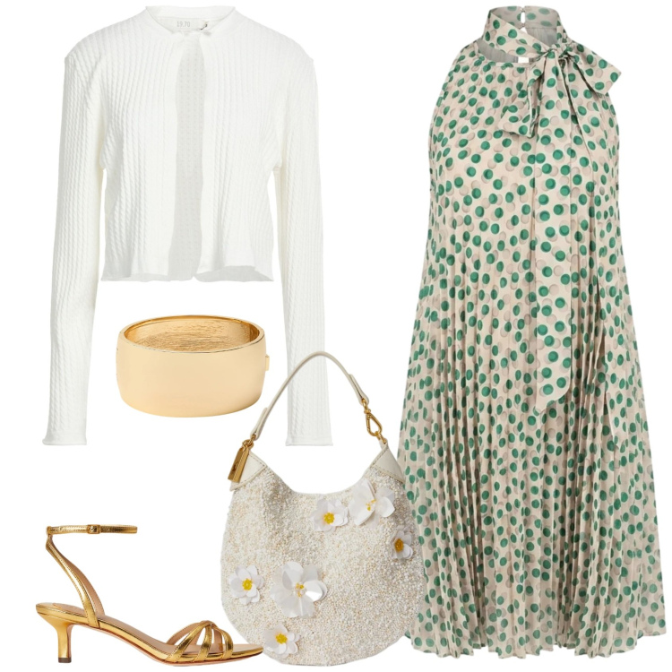 Outfit donna - Bangle. Stile Chic per Cerimonia. Abbinamento con cardigans, vestiti corti, braccialetti, sandali in pelle, pochette.