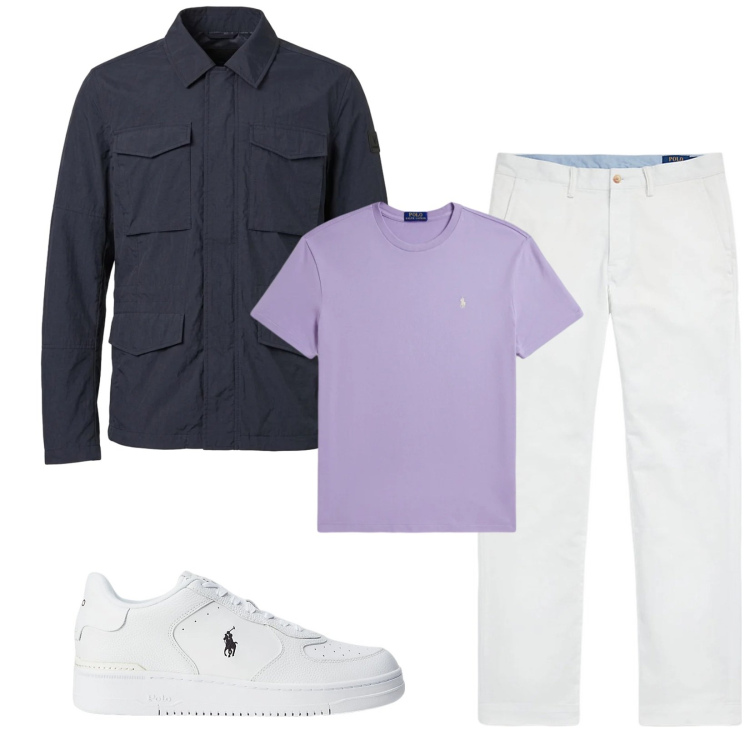Outfit uomo - Total look #2399635. Stile Trendy per Tutti i giorni. Abbinamento con sneakers, pantaloni, t-shirt, cappotti.