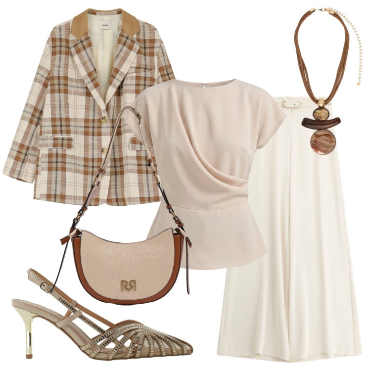 Outfit donna - Il top drappeggiato. Stile Bon Ton per Ufficio. Abbinamento con borse a tracolla, bluse, pantaloni a palazzo, décolleté, blazer, ciondoli.