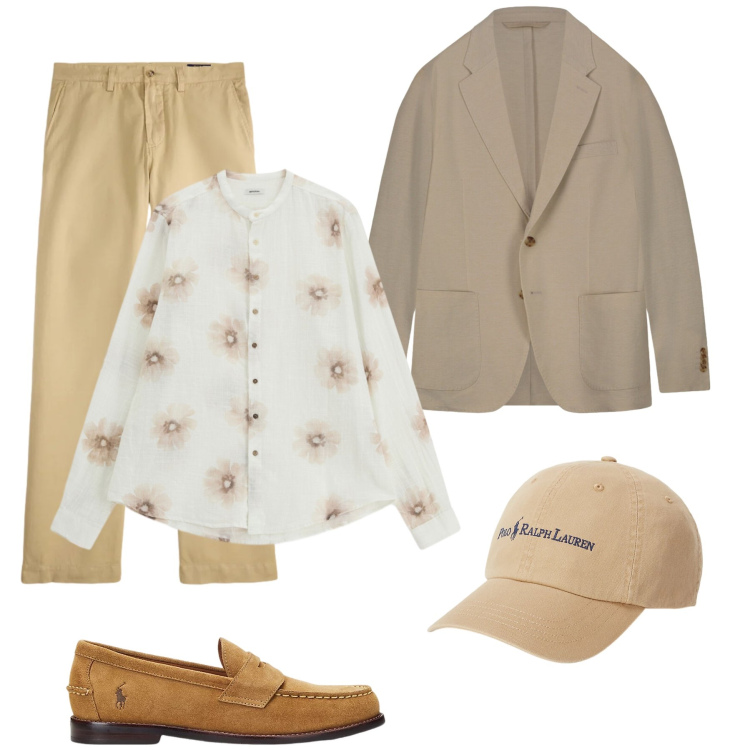 Outfit uomo - Total look #2399873. Stile Urban per Tutti i giorni. Abbinamento con camicie, giacche, cappelli, scarpe stringate, pantaloni.