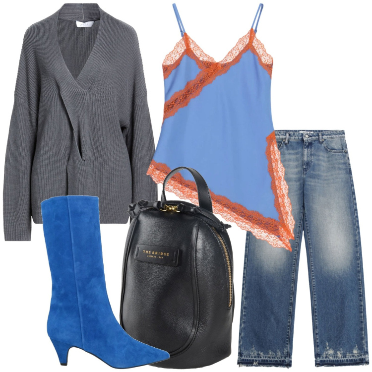 Outfit donna - Stivali ocean. Stile Casual per Tutti i giorni. Abbinamento con zaini, stivali, pullovers, jeans, canottiere.