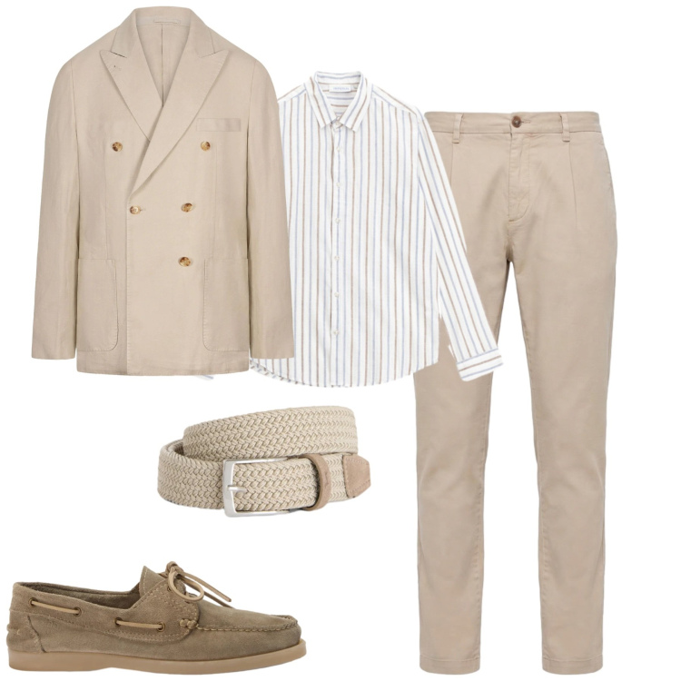 Outfit uomo - Toni neutri. Stile Urban per Tutti i giorni. Abbinamento con camicie, cinture, scarpe stringate, pantaloni, giacche.