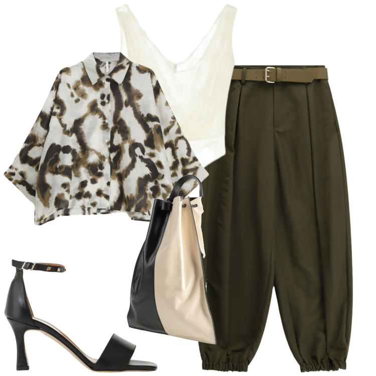 Outfit donna - Imperial. Stile Casual chic per Tutti i giorni. Abbinamento con zaini, pantaloni, top, camicie, sandali col tacco.
