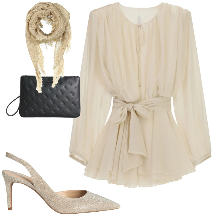 Outfit donna - So chic. Stile Chic per Cerimonia. Abbinamento con décolleté, stole, anelli, vestiti corti.