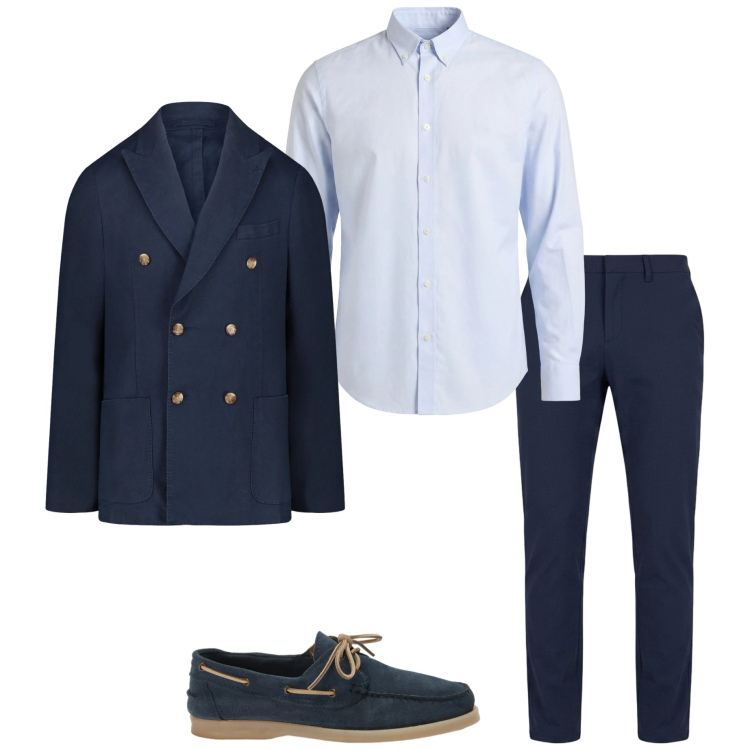 Outfit uomo - Cerimonia di maggio. Stile Business/Elegante per Cerimonia. Abbinamento con pantaloni chino, camicie, scarpe stringate, giacche.