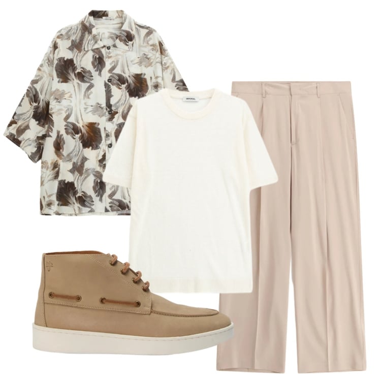 Outfit uomo - Total look #2401222. Stile Trendy per Serata speciale. Abbinamento con stivali e stivaletti, camicie a manica corta, pantaloni, t-shirt.